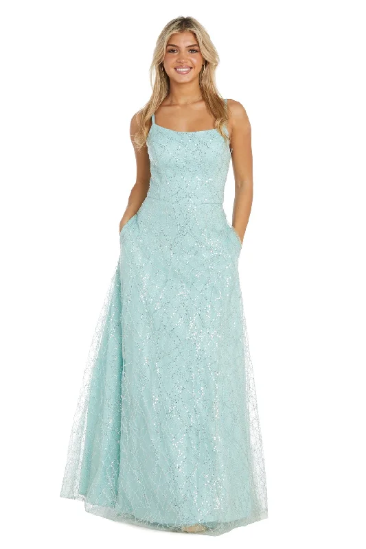 Morgan & Co 13153 Long Sequin Ball Gown Formal Prom Dress