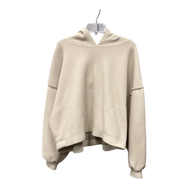 Sweatshirt Hoodie By Free People In Beige, Size: M