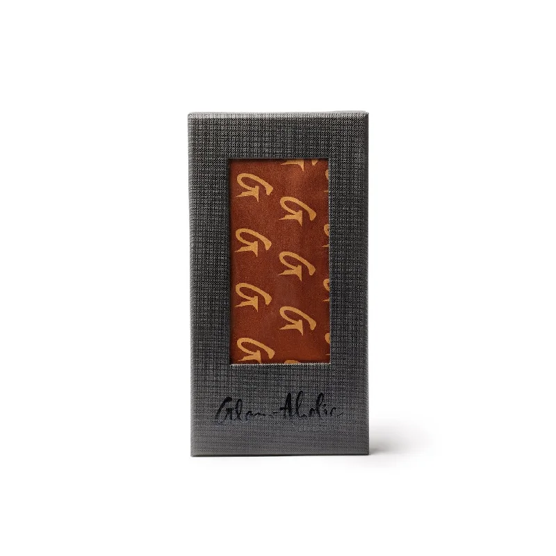 MEDIUM MONOGRAM SILK SCARF - BROWN