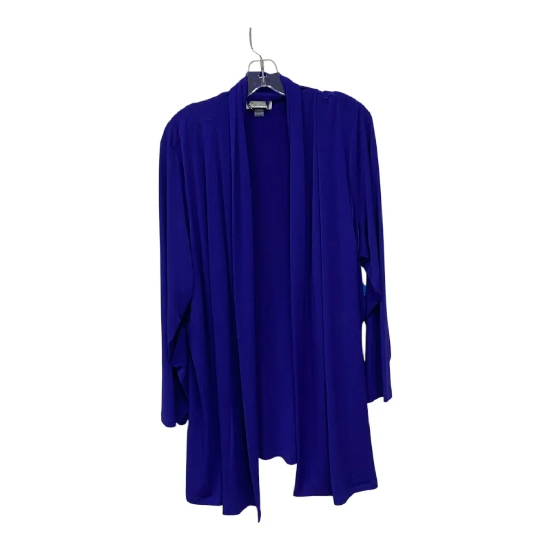 Cardigan By Calvin Klein In Purple, Size:3X