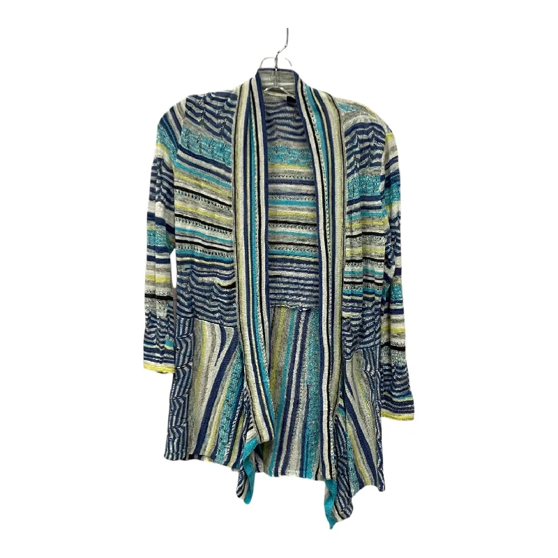 CARDIGAN by NIC + ZOE In BLUE & YELLOW, Size: XS