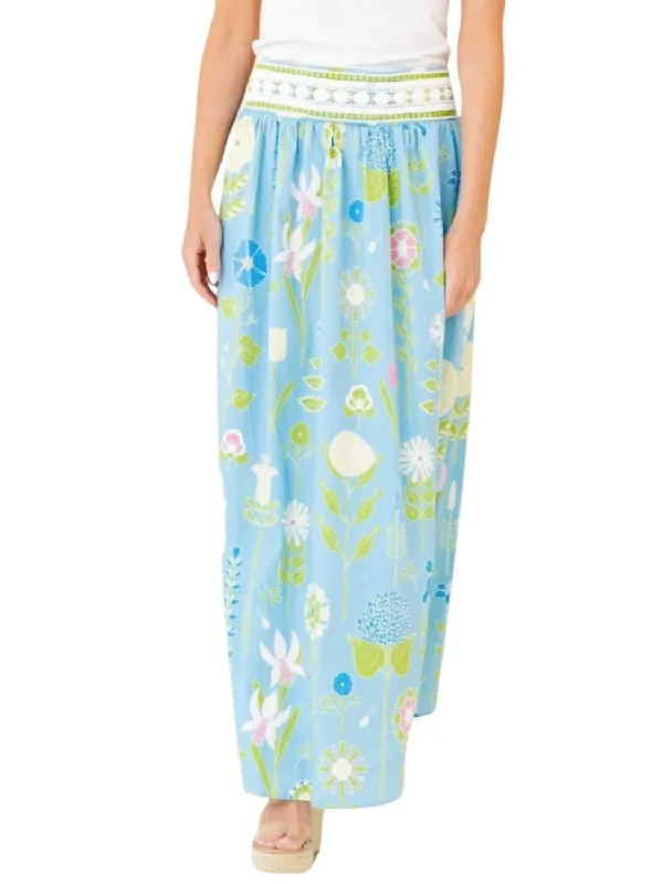 Lillian Skirt In Secret Garden Soft Sky