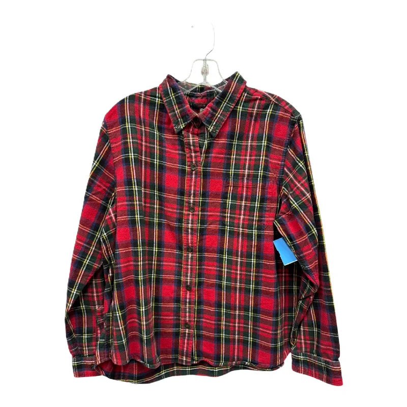 Top Long Sleeve By L.l. Bean In Red, Size: Xlp