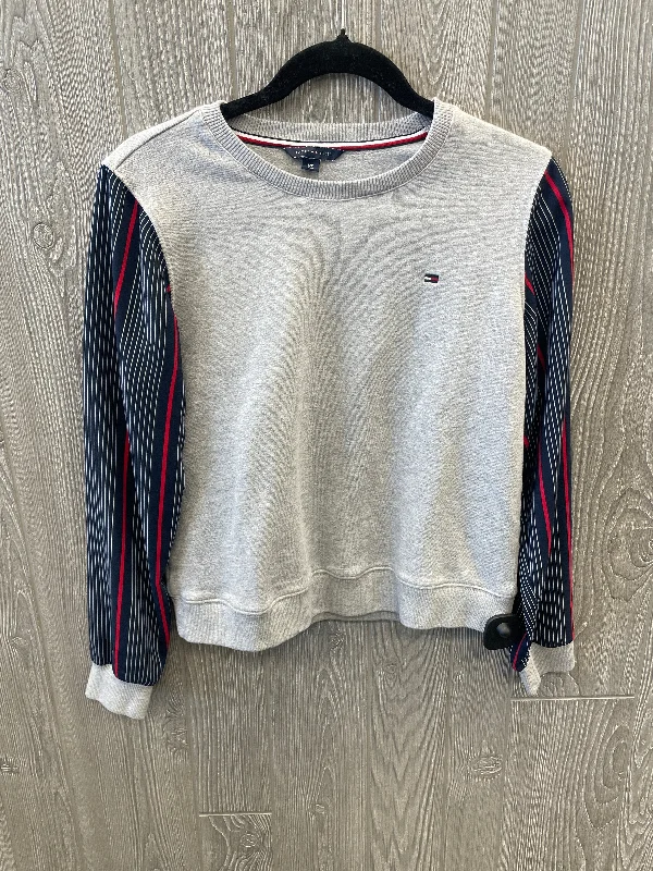 Top Long Sleeve By Tommy Hilfiger In Grey, Size: Sp