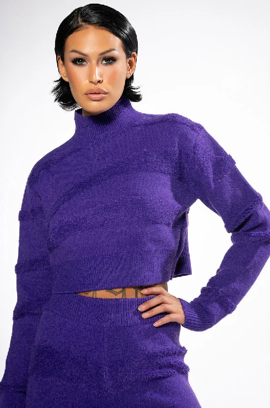 CHEYENNE CROPPED MOCK NECK SWEATER